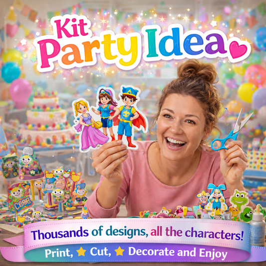 Party Kit +10,000 Templates| Candy Party + FREE Gifts |Essential Kit